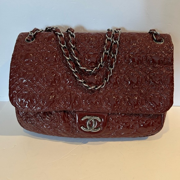 CHANEL Handbags - Chanel Quilted Burgundy Jumbo  Bag